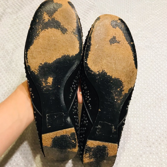 Valentino Garavani Swarovski Crystal Studded Flats Black Satin Size 8.5 - Picture 12 of 14